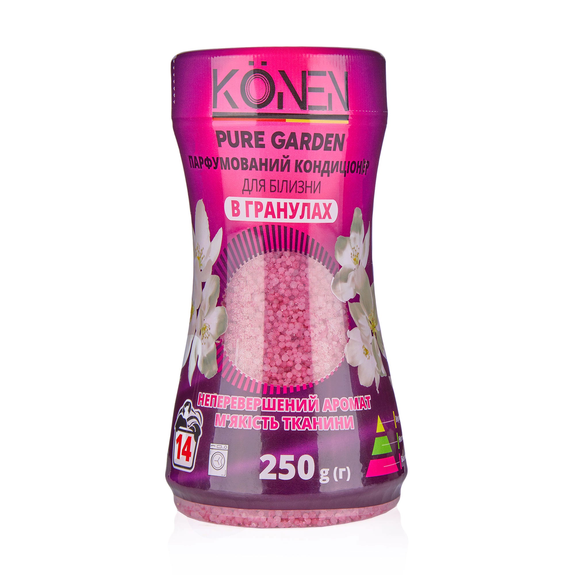Парфумований кондиціонер для білизни в гранулах KONEN Pure Garden, 250 г